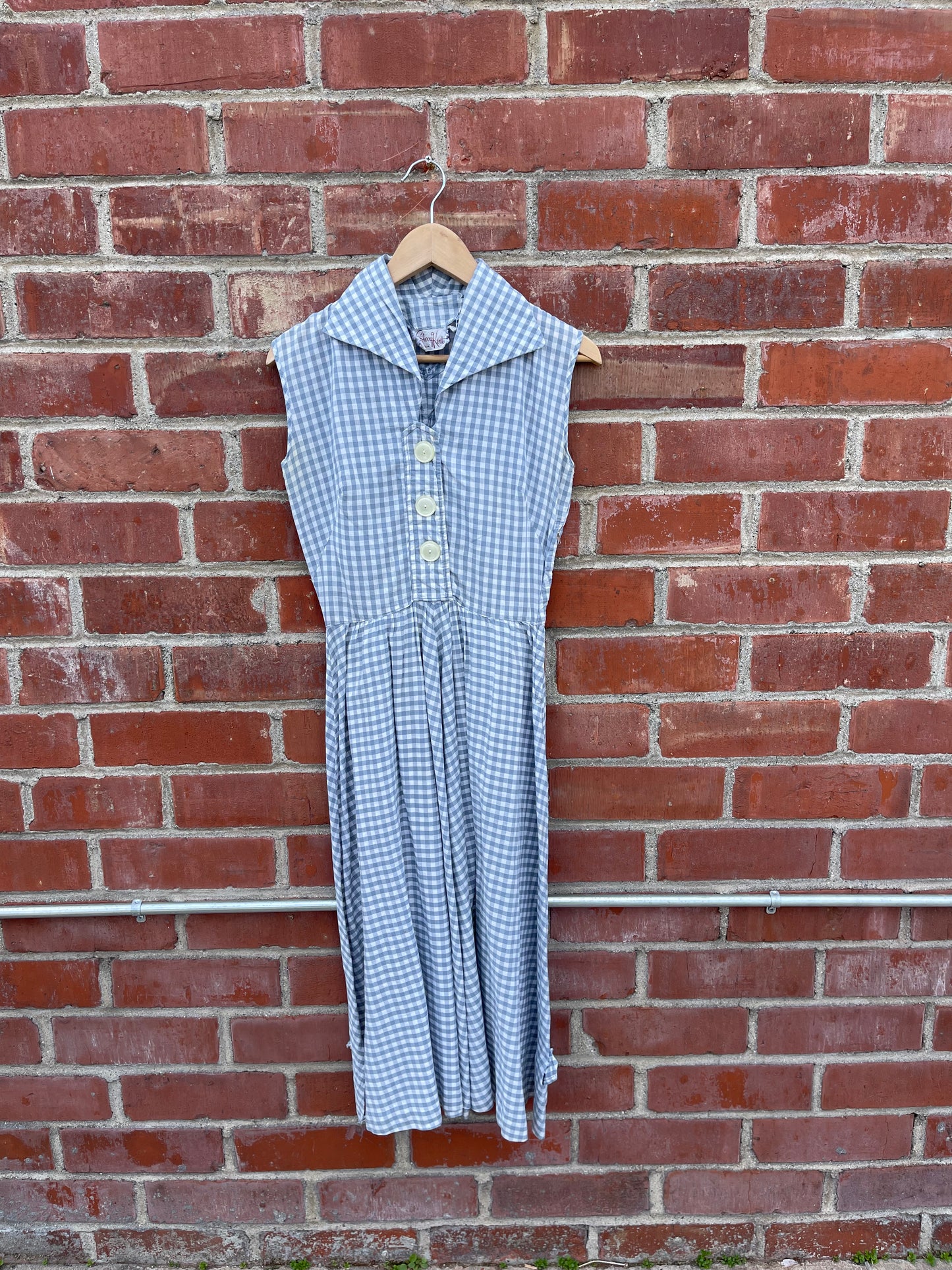 1950's Blue Plaid Dress