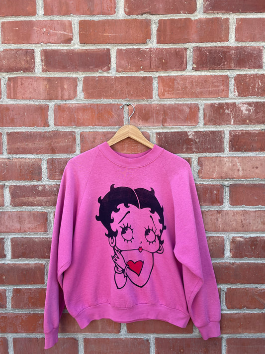 Betty Boop Crewneck Light Pink